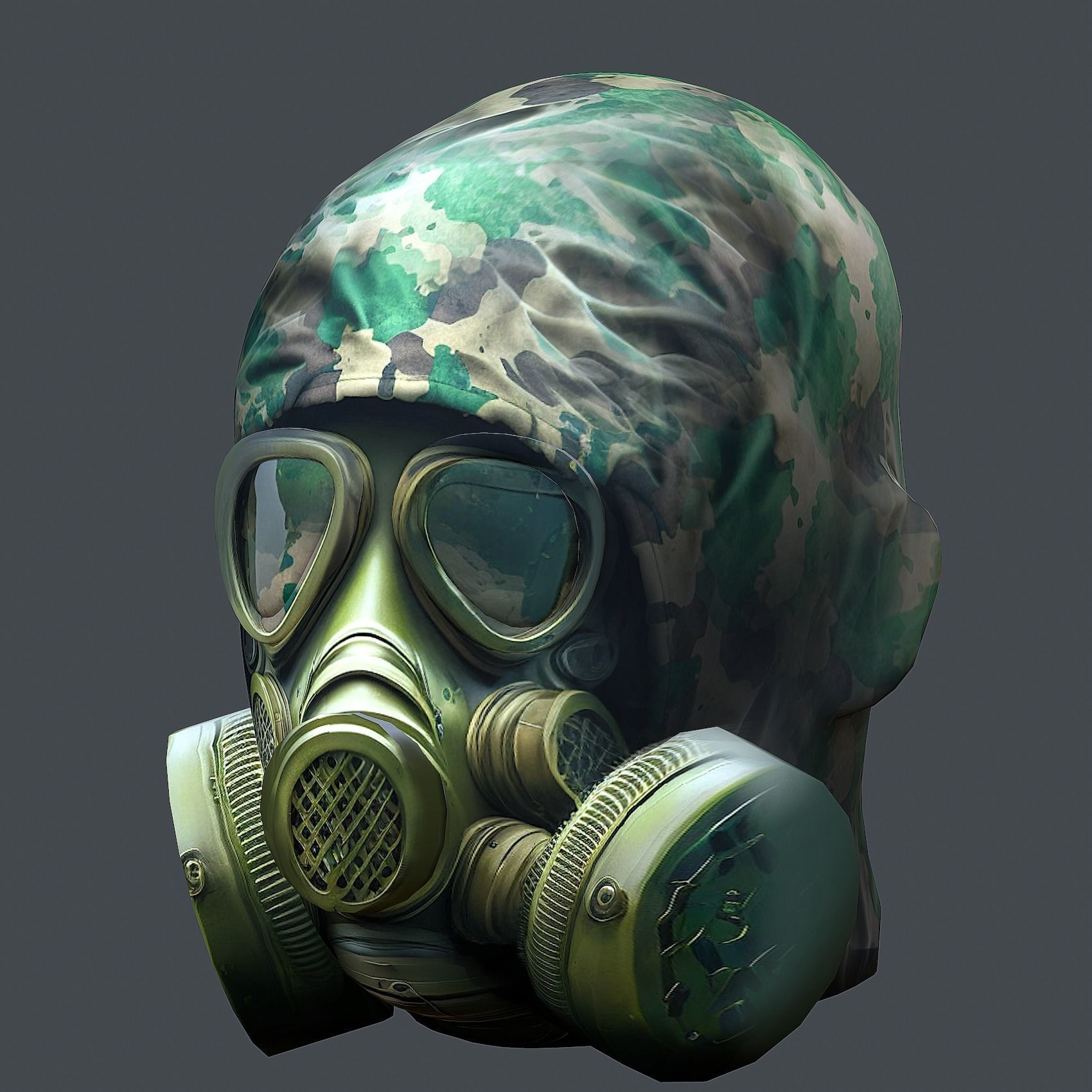 Helmet 3d model military combat Military scifi Low-poly 3D model_7