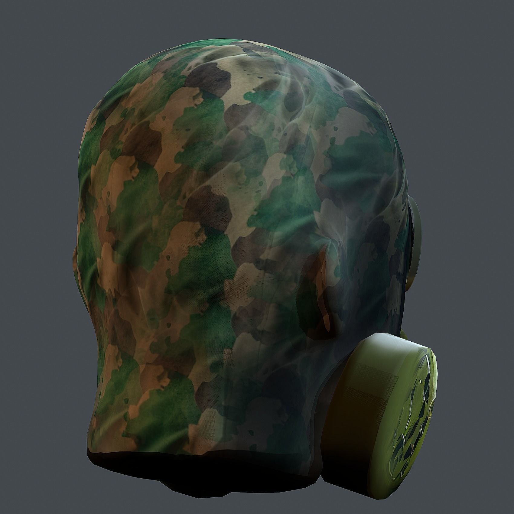 Helmet 3d model military combat Military scifi Low-poly 3D model_5