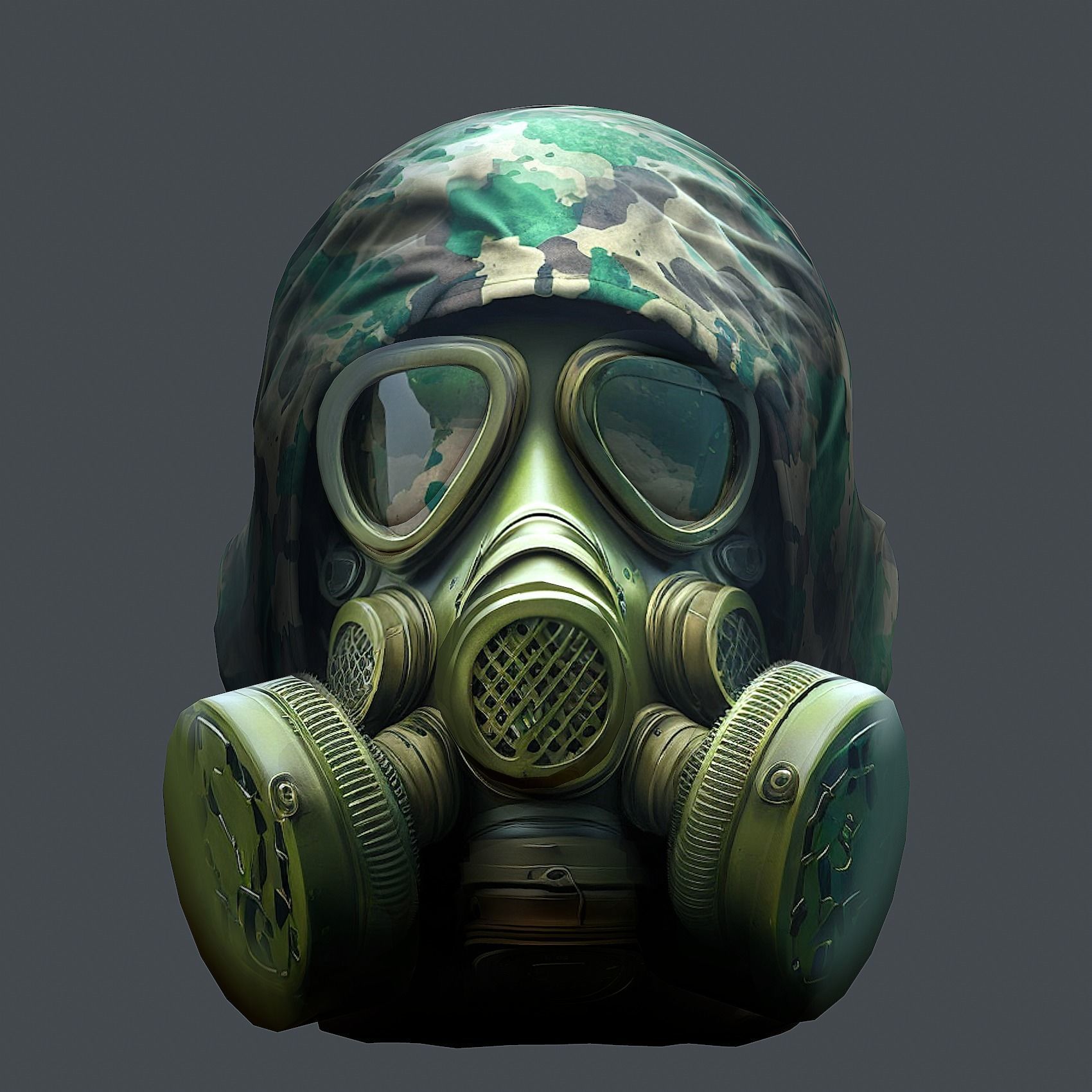 Helmet 3d model military combat Military scifi Low-poly 3D model_1