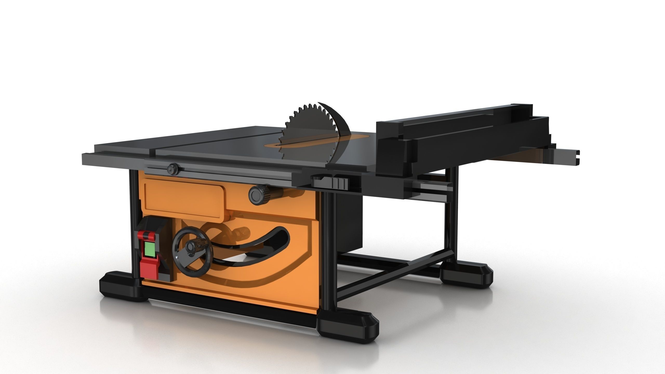 Table saw Low-poly 3D model_2