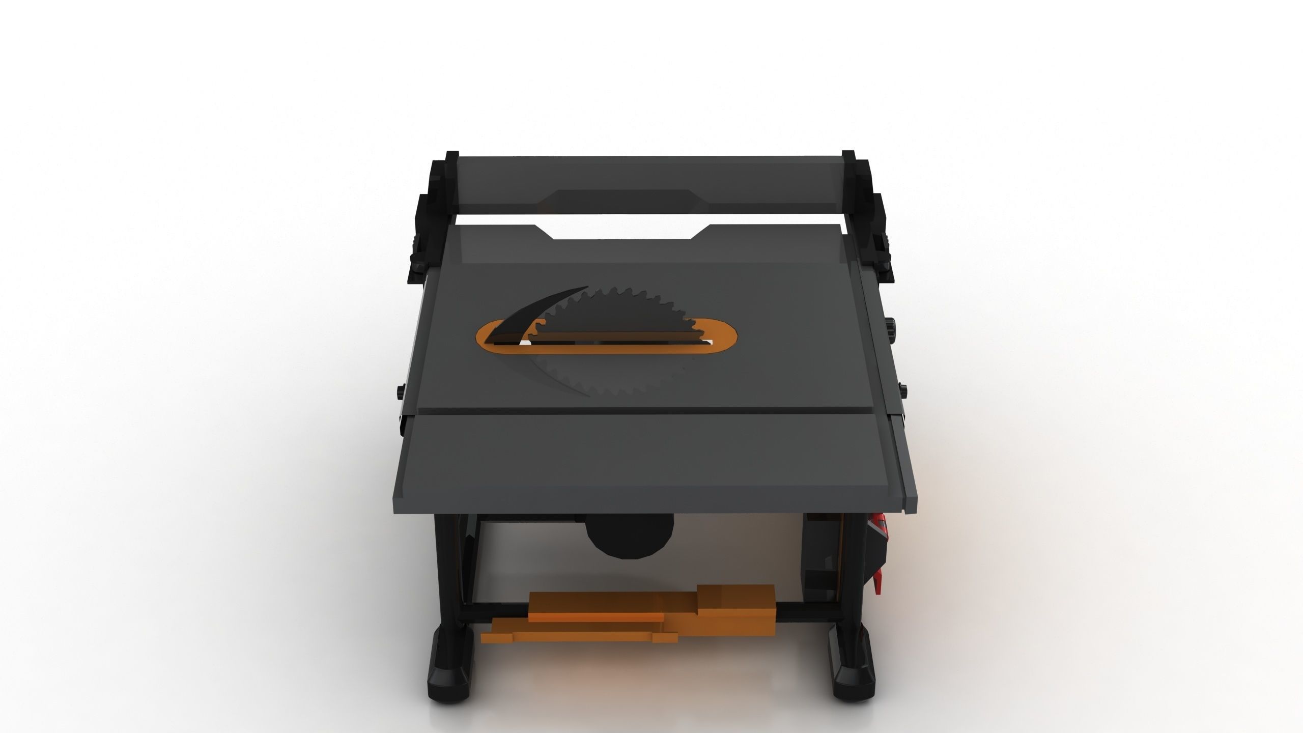 Table saw Low-poly 3D model_8