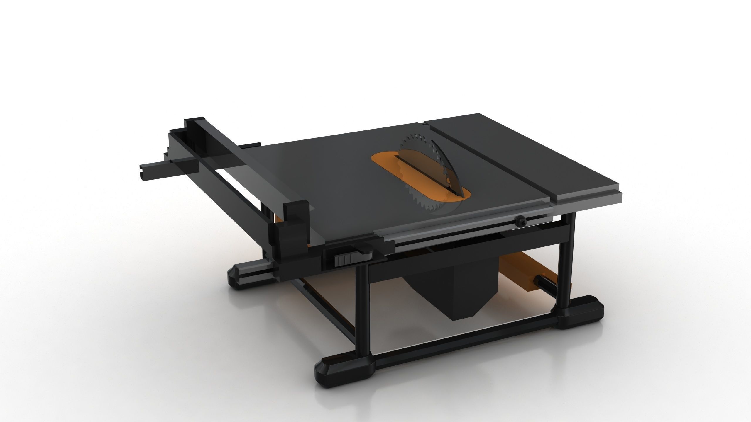 Table saw Low-poly 3D model_5