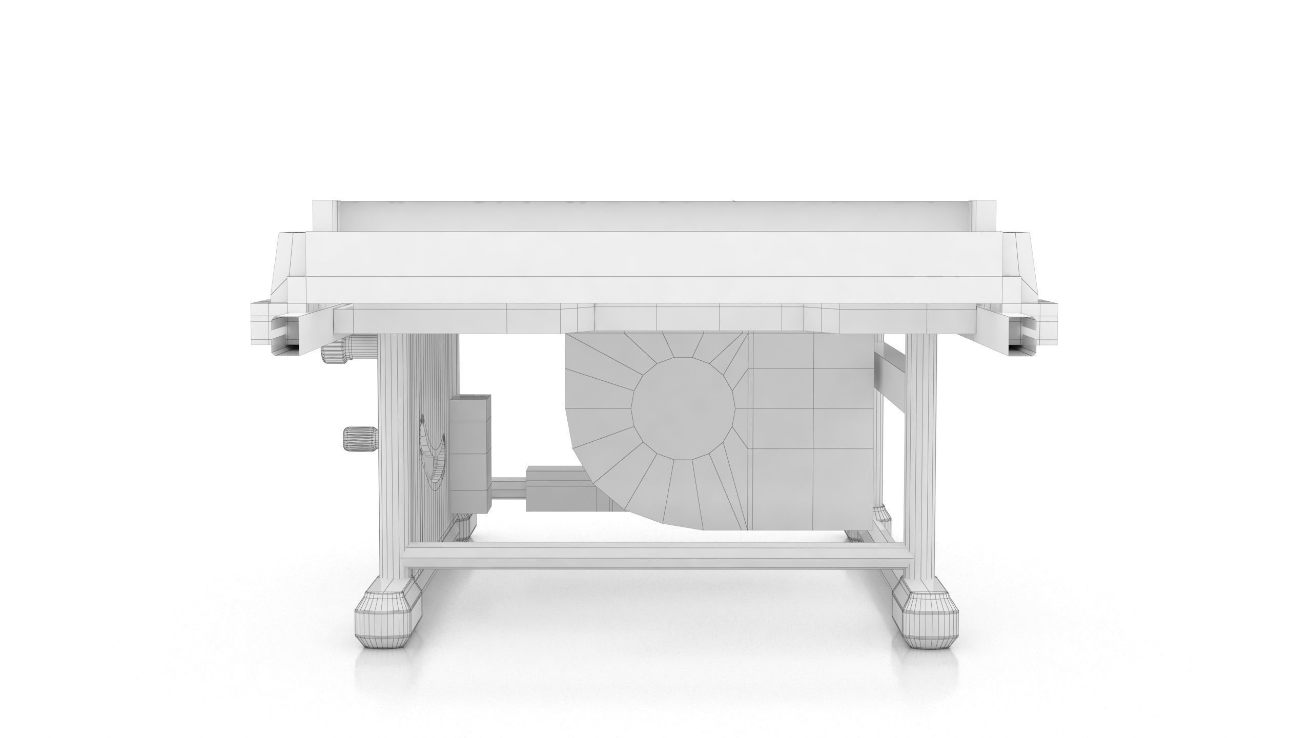 Table saw Low-poly 3D model_16