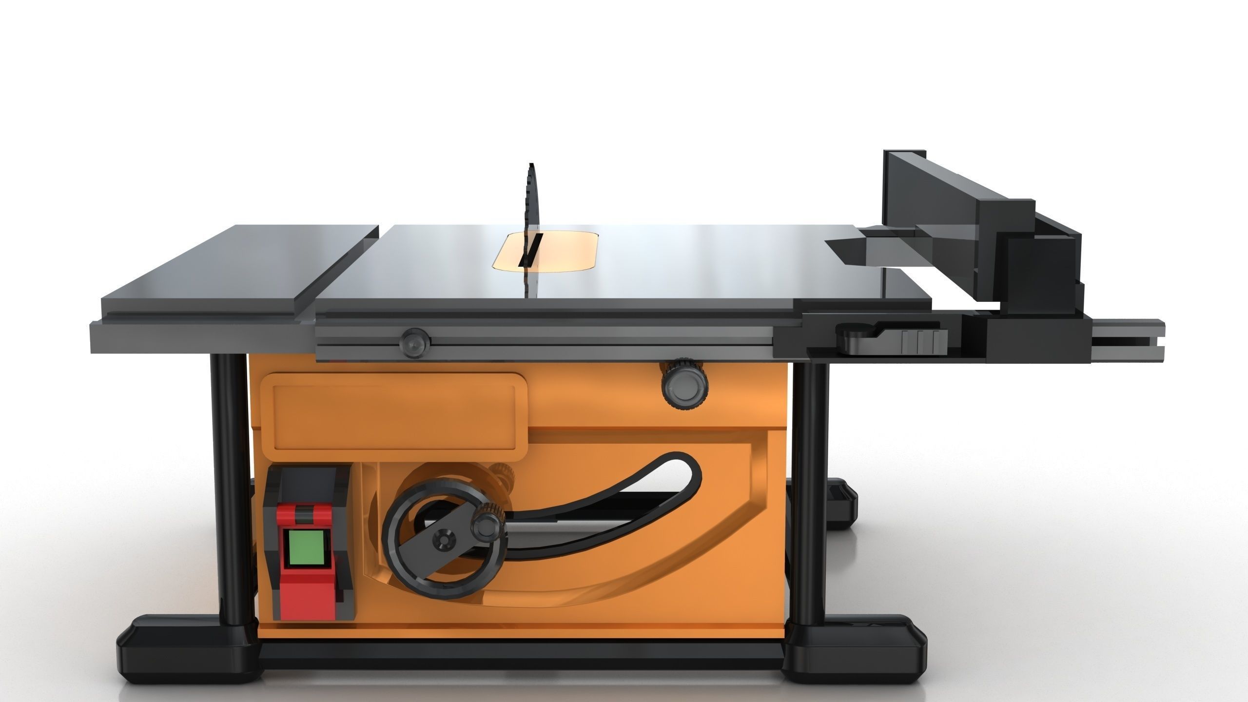 Table saw Low-poly 3D model_1