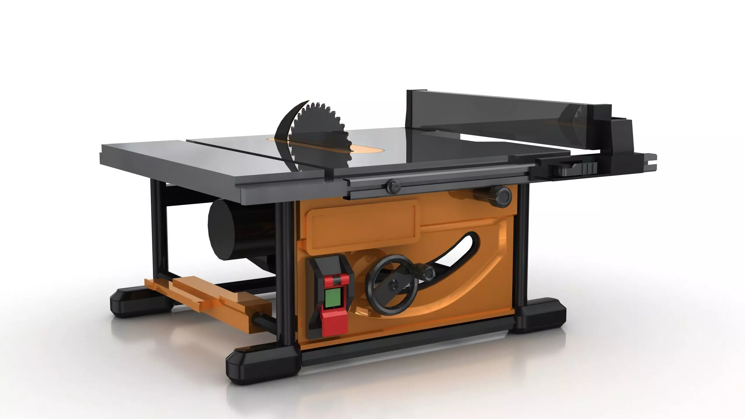 Table saw Low-poly 3D model_0