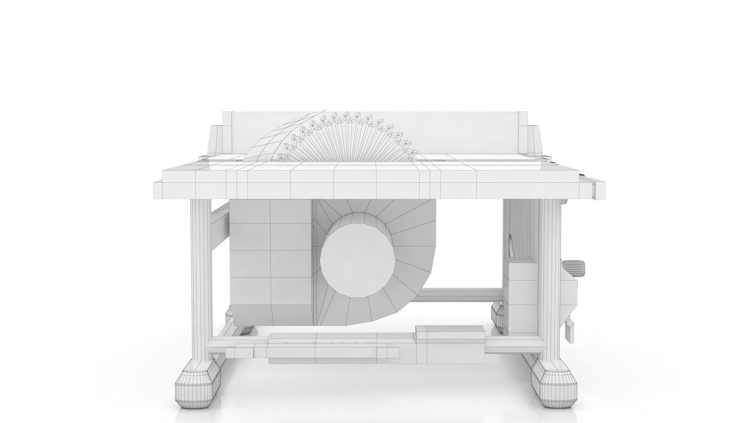 Table saw Low-poly 3D model_17