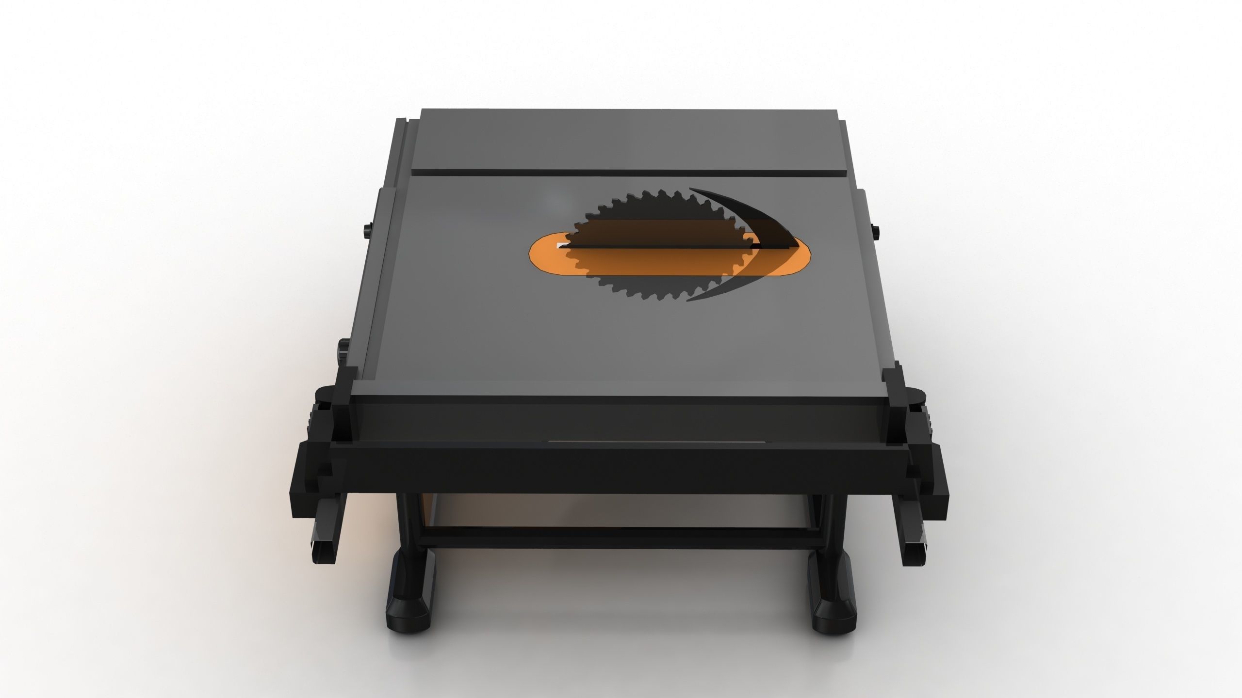 Table saw Low-poly 3D model_9