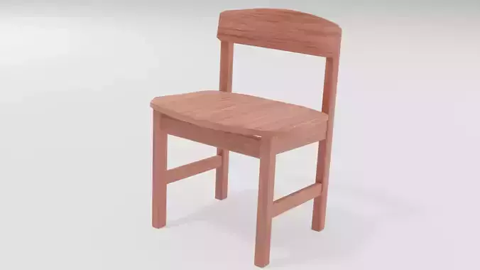Low-poly Wood Chair