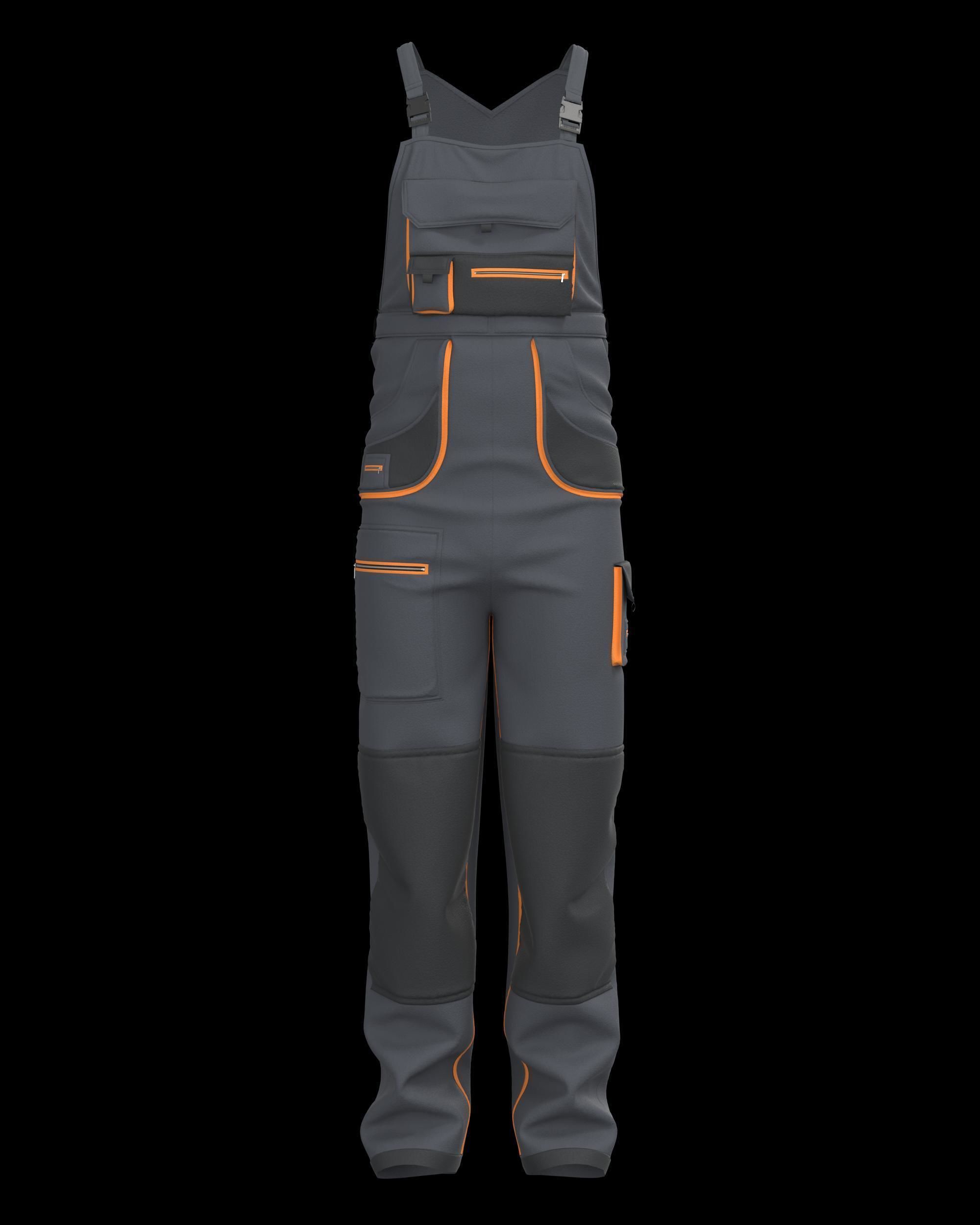 Men Work Clothes 3D model_3