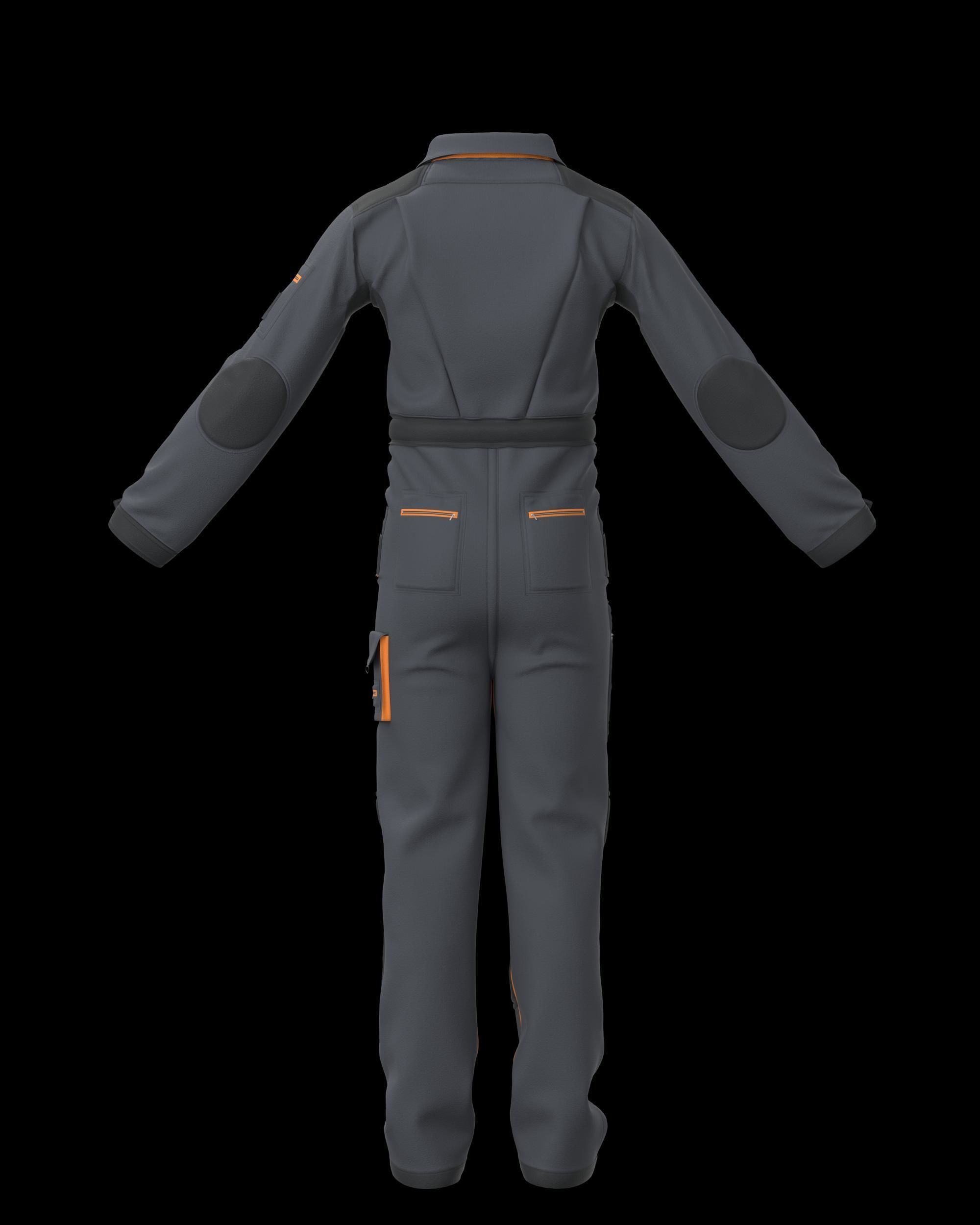 Men Work Clothes 3D model_1