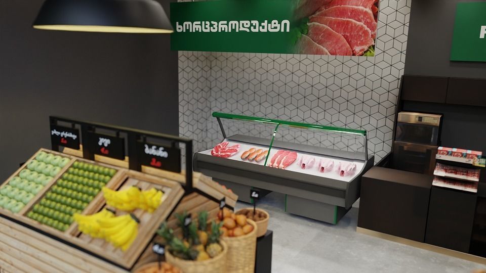 Grocery store 3D  3D model_3
