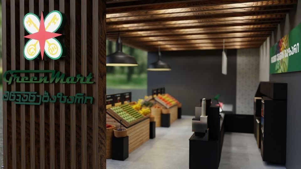 Grocery store 3D  3D model_1