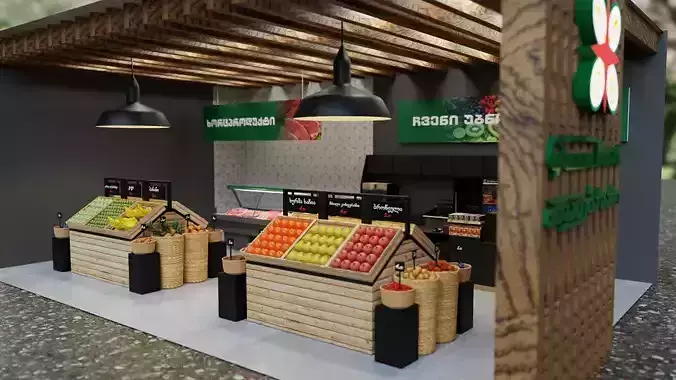 Grocery store 3D 