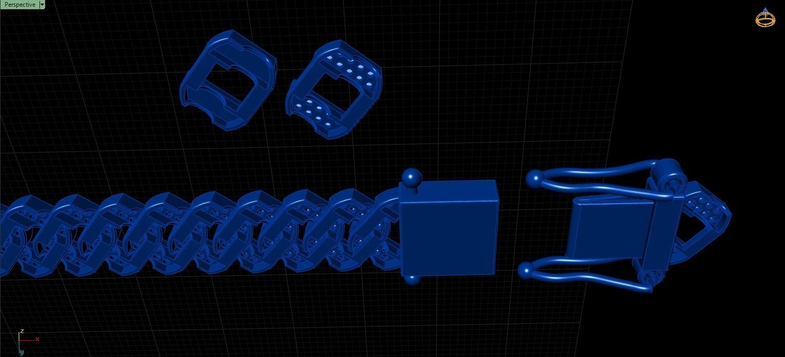 12mm CUBAN LINK CHAIN FOR BRACELETS OR NECKLACE 3D print model_11