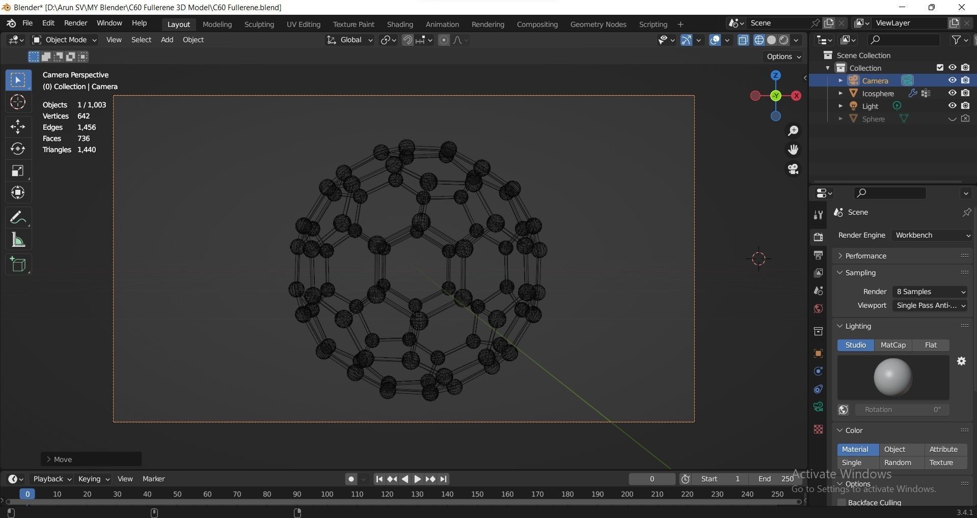 C60 Fullerene 3d Model 3D model_4