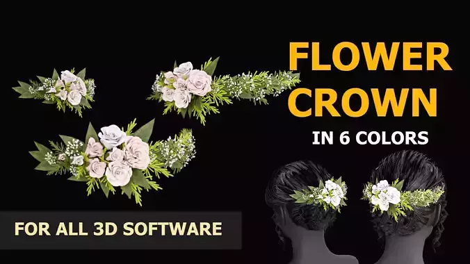 3D flower crown