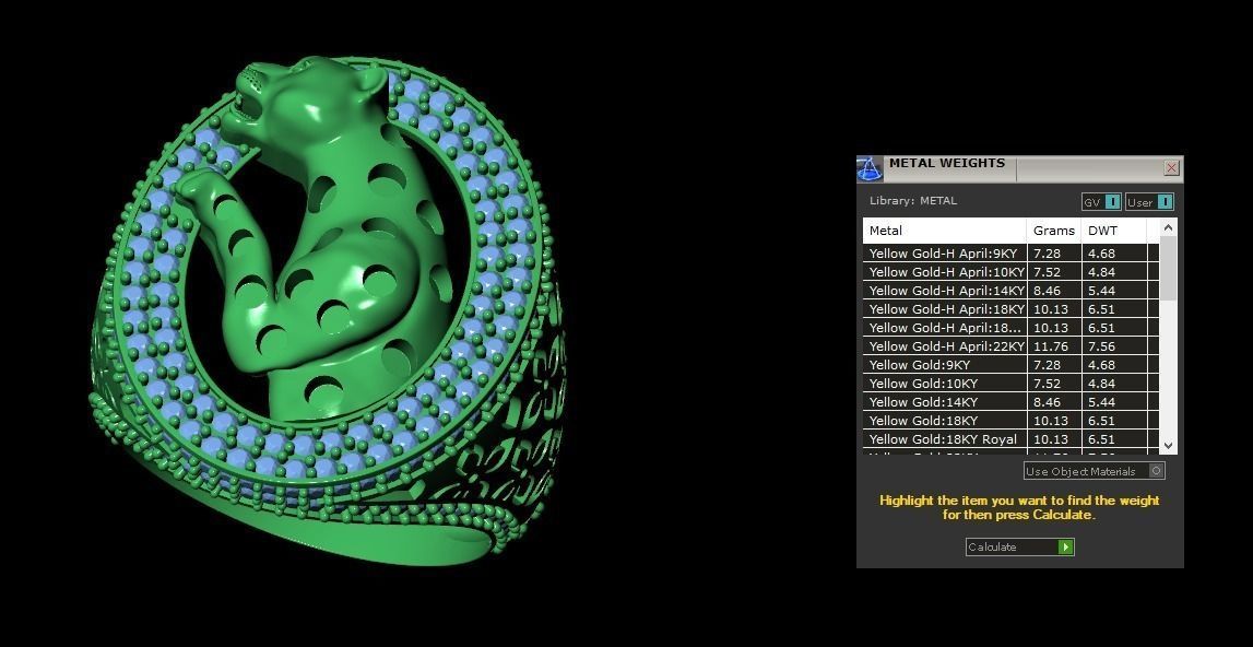 Panther Ring 3D print model_9