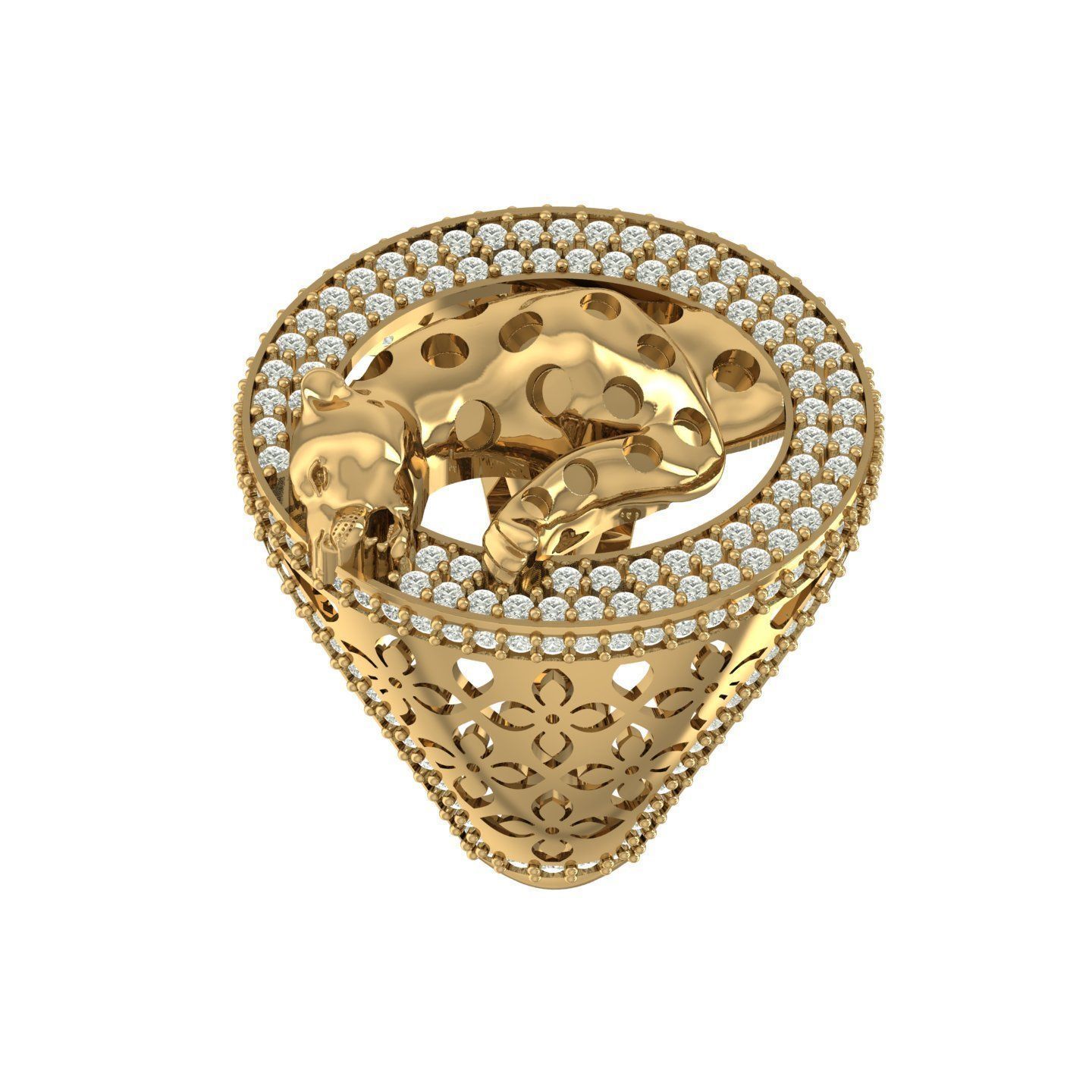 Panther Ring 3D print model_2