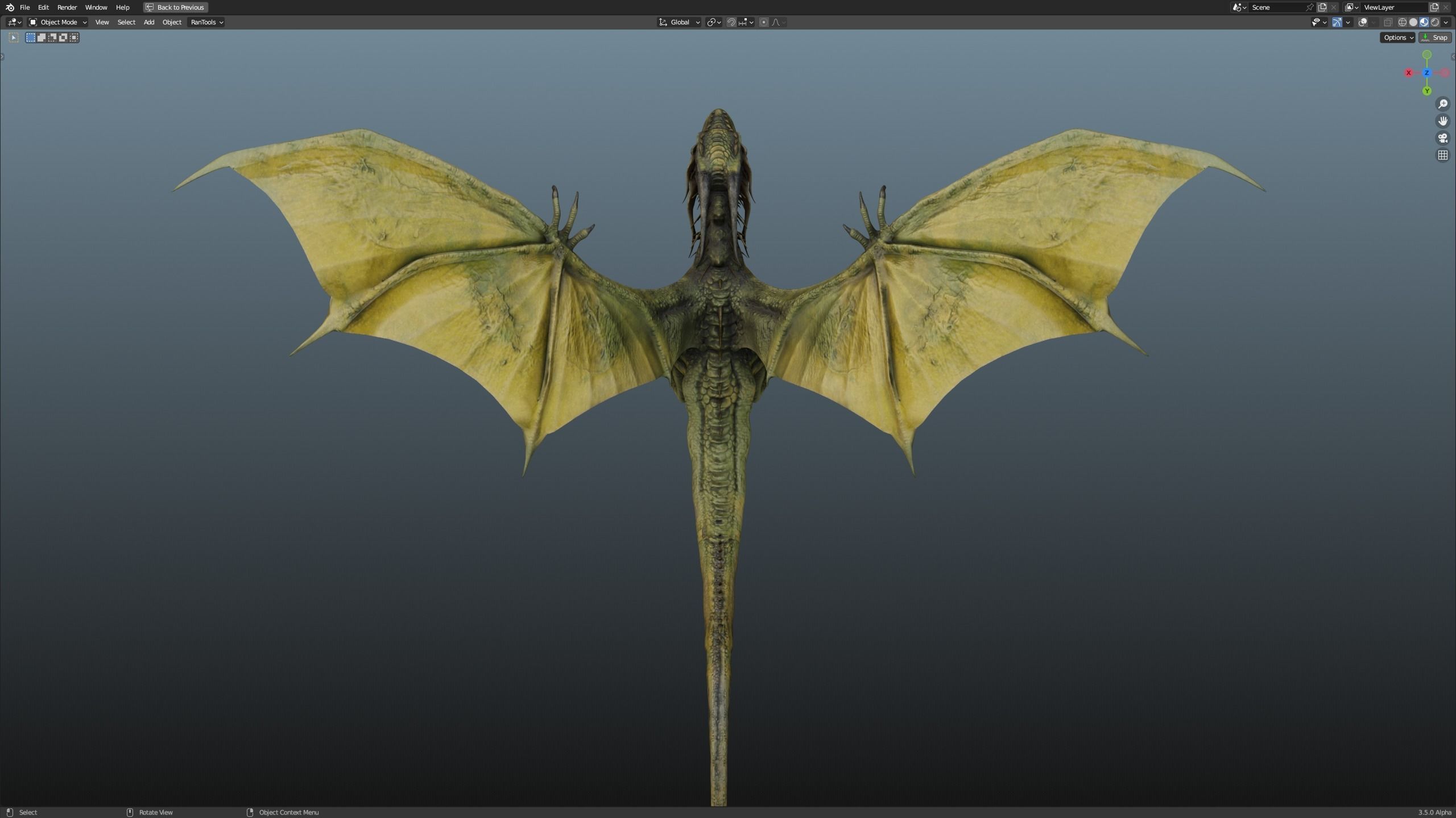 Dragon Low-poly 3D model_5