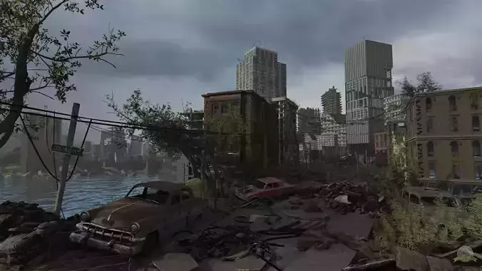 Post-apocalyptic Abandoned City - New York  3D model