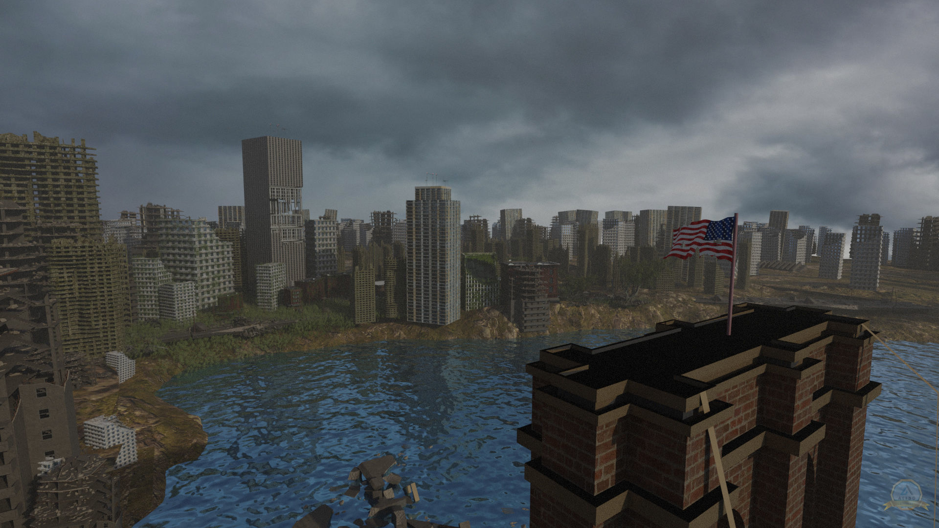 Post-apocalyptic Abandoned City - New York 3D model_5