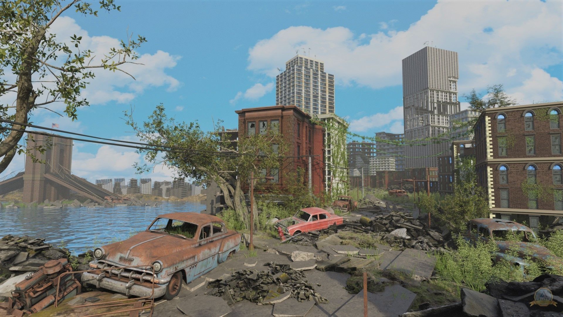 Post-apocalyptic Abandoned City - New York 3D model_4