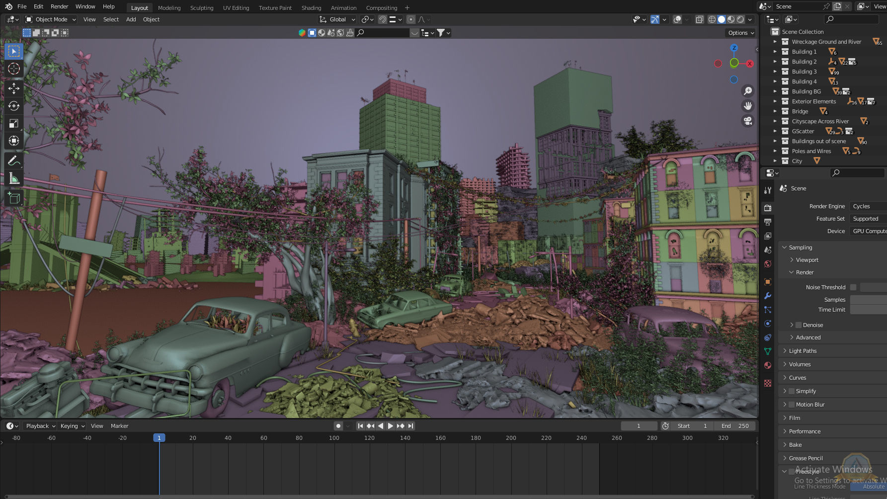 Post-apocalyptic Abandoned City - New York 3D model_15