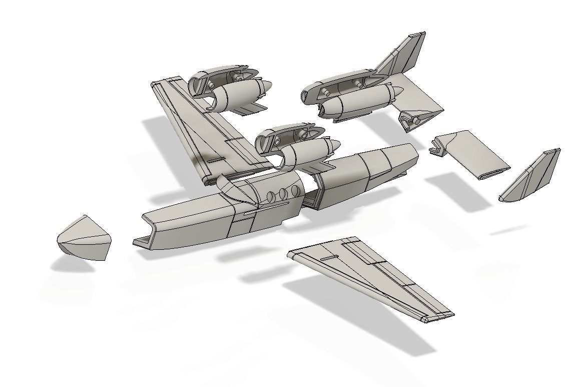 Convair Submarine Aircraft 3D print model_2
