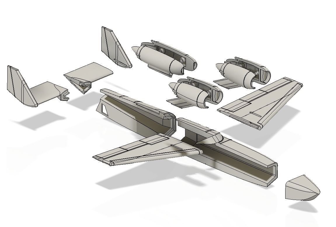 Convair Submarine Aircraft 3D print model_1