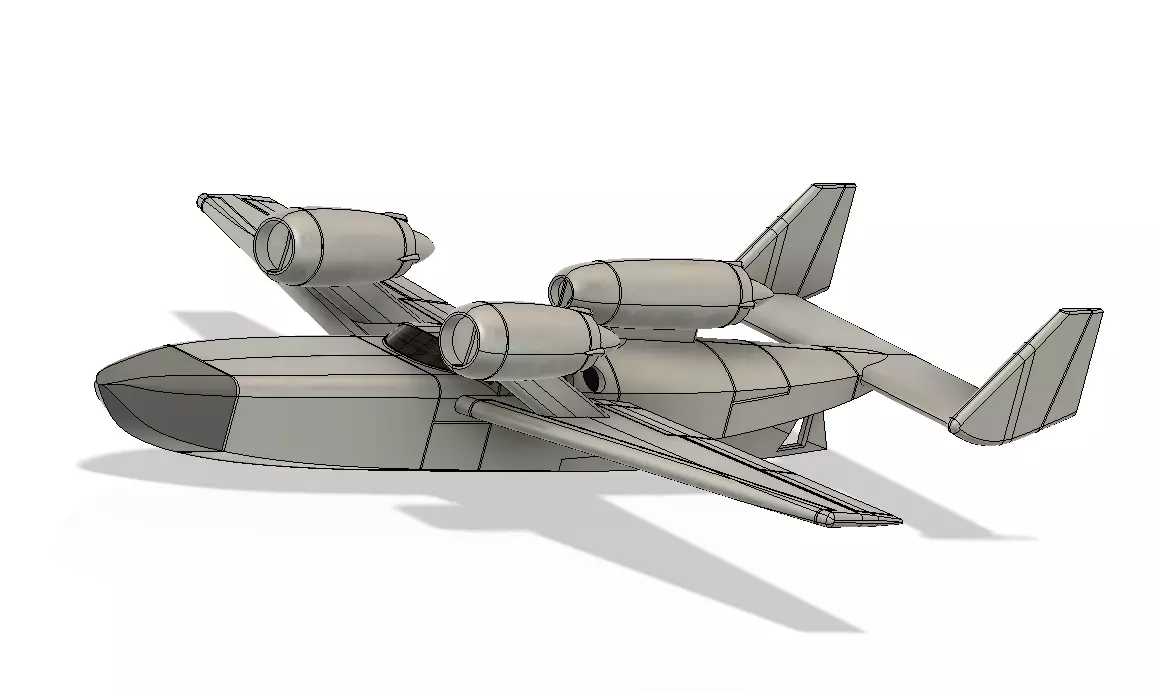Convair Submarine Aircraft 3D print model_0