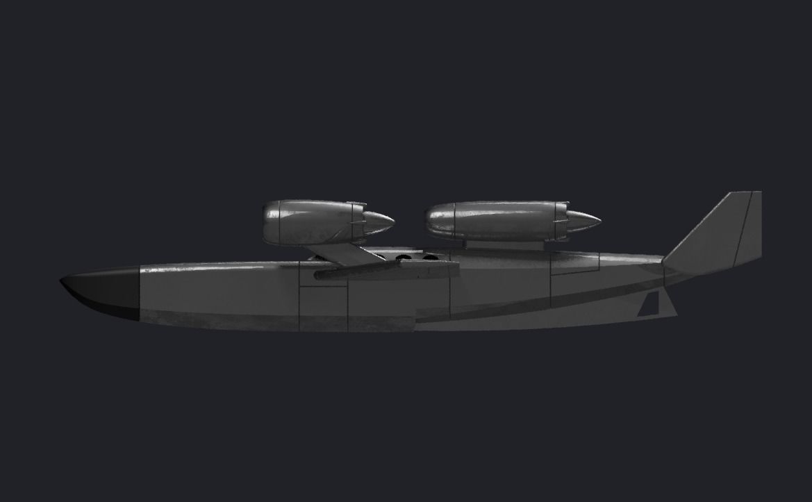 Convair Submarine Aircraft 3D print model_4