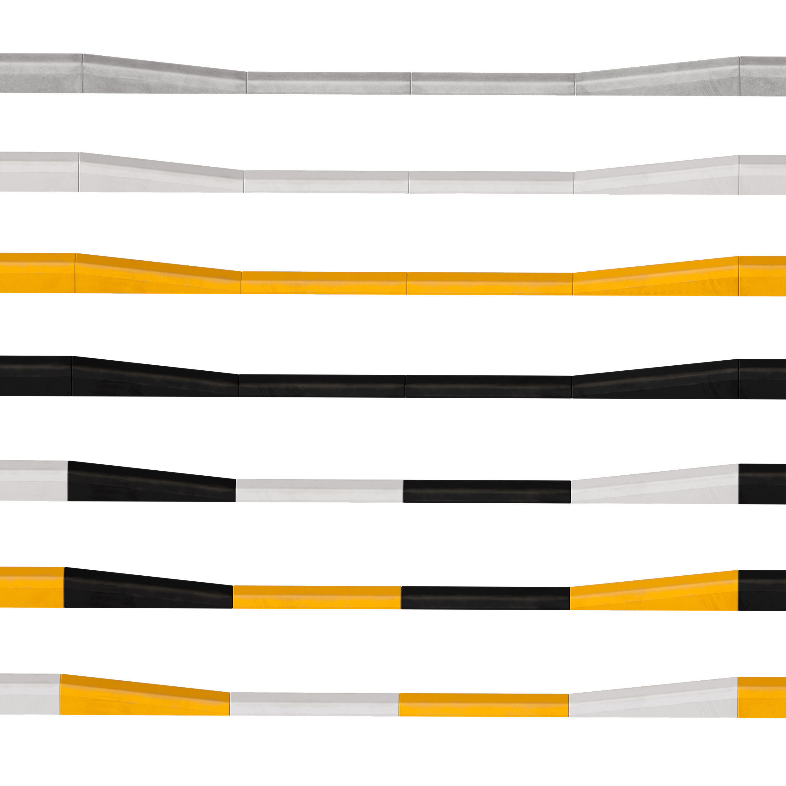 Curb set of squeegees 3D model_2