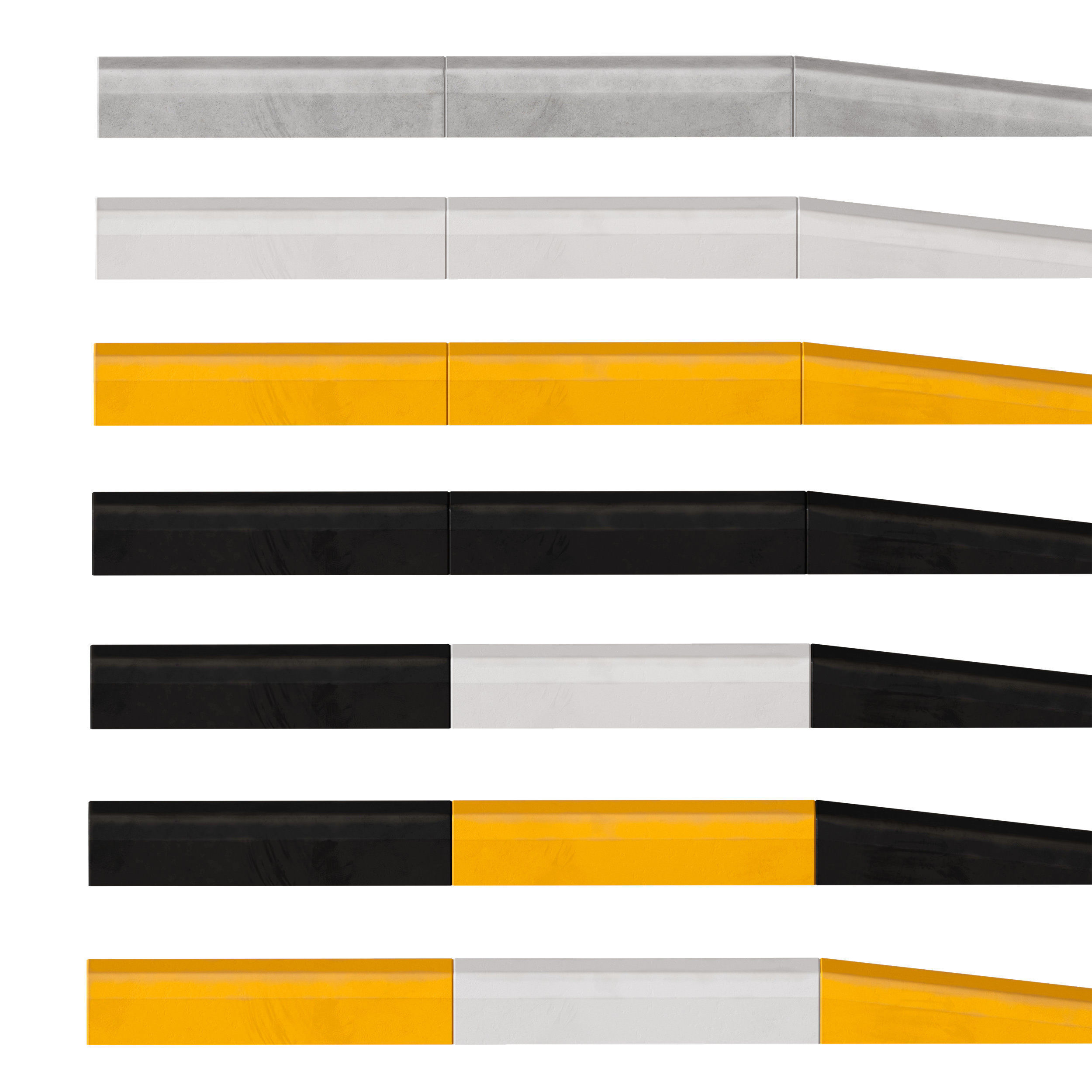 Curb set of squeegees 3D model_1