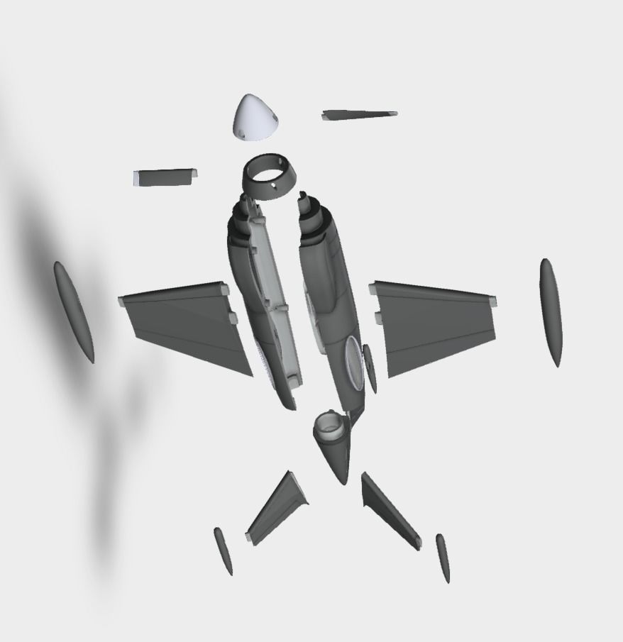 lockhead airplane with propellers 3D print model_1