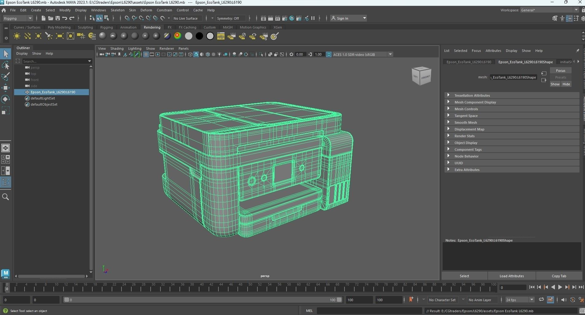Epson EcoTank L6290 Low-poly 3D model_21