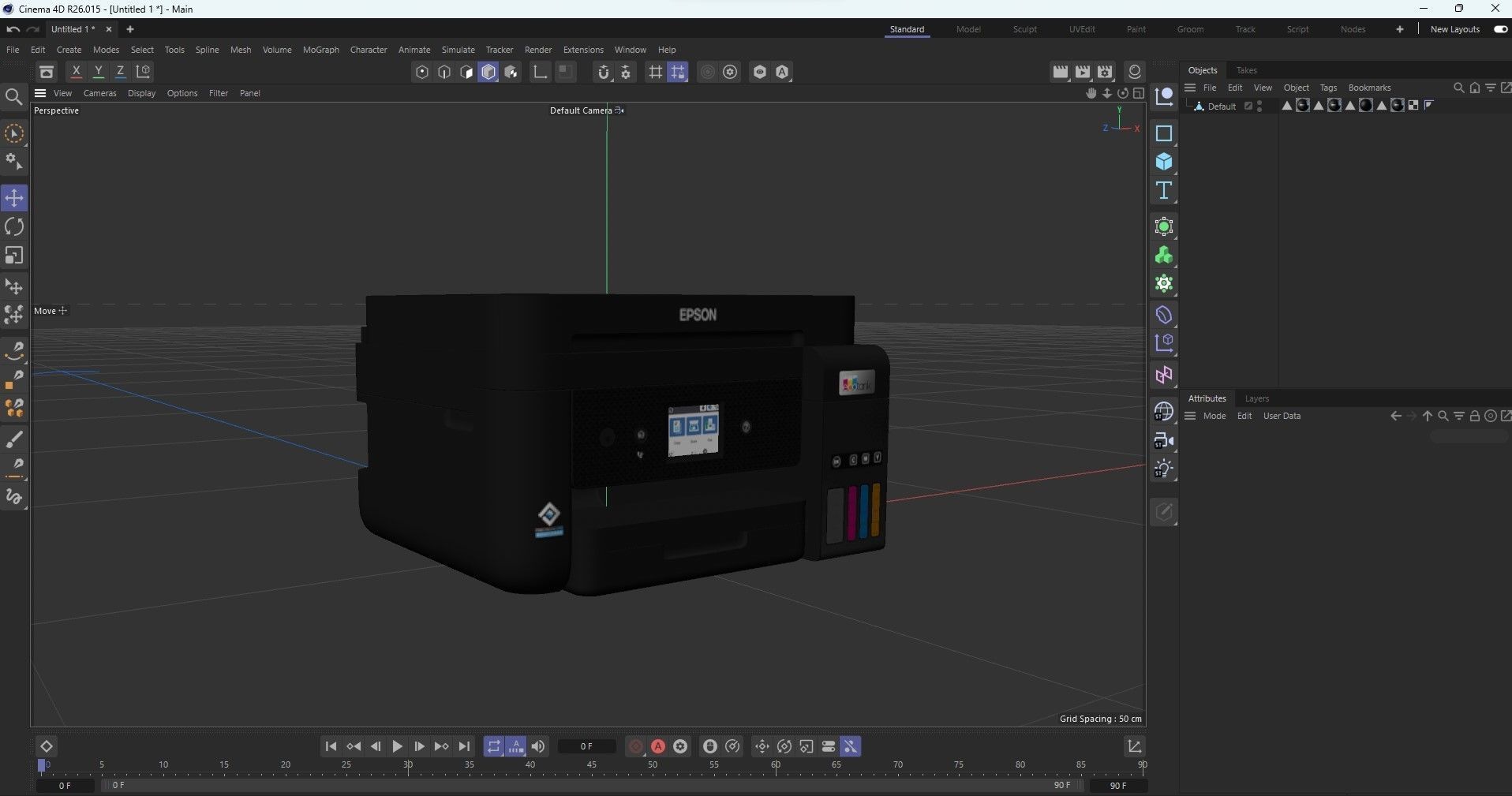 Epson EcoTank L6290 Low-poly 3D model_19