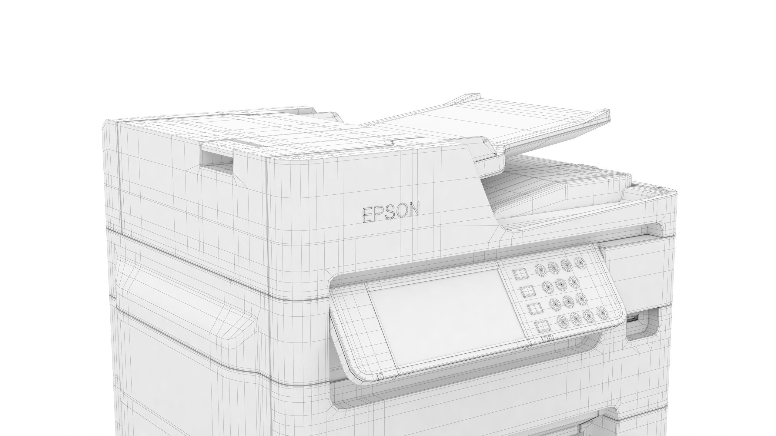 Epson WorkForce Pro WF-C879R Multifunction Color Printer Low-poly 3D model_16