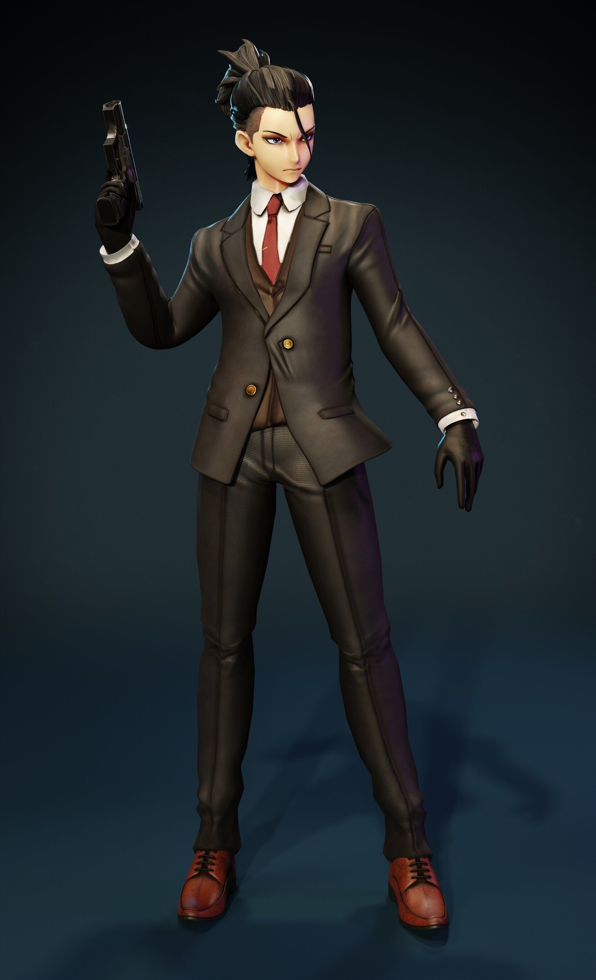 Rei Suwa Buddy Daddies Low-poly 3D model_1