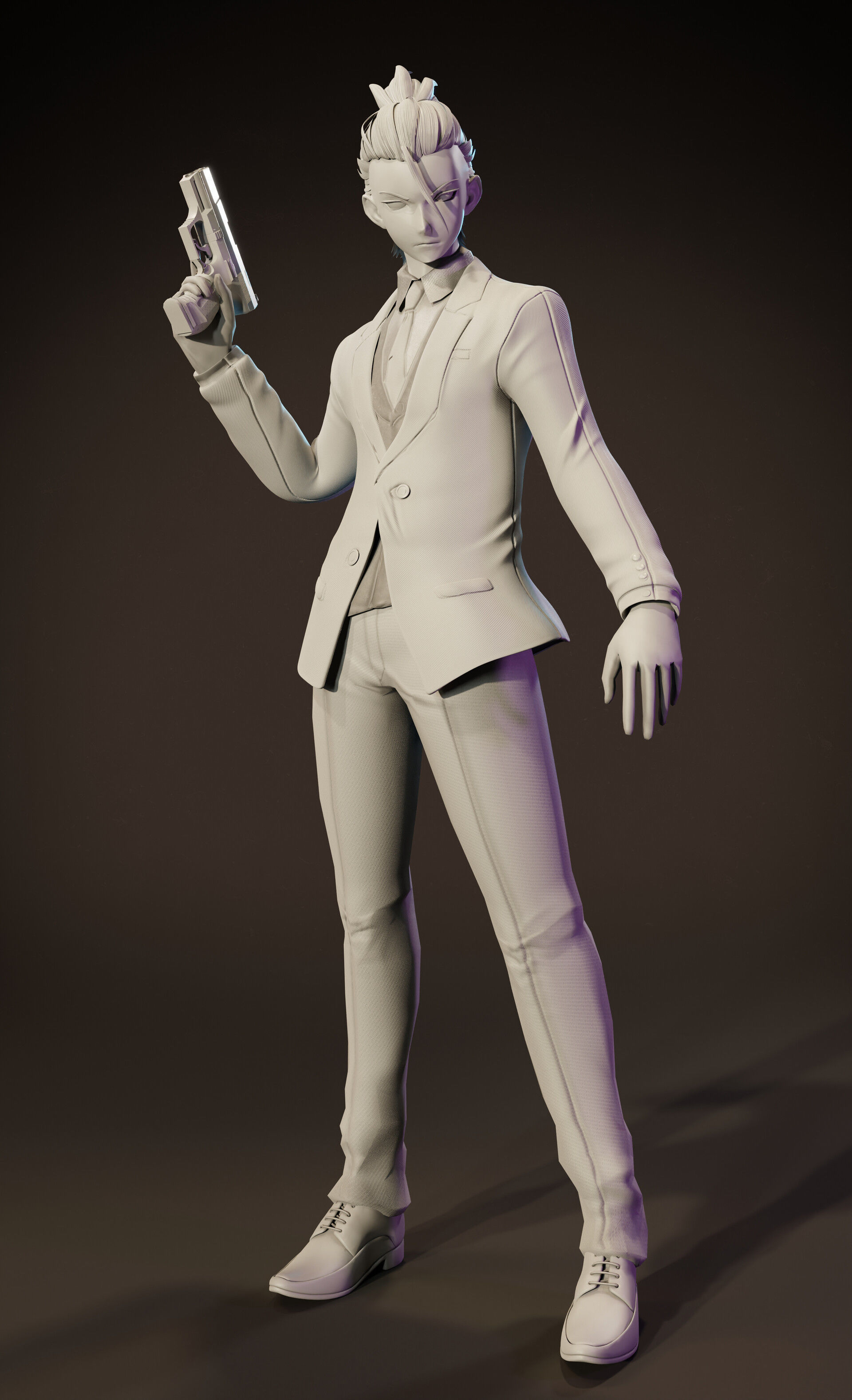 Rei Suwa Buddy Daddies Low-poly 3D model_2