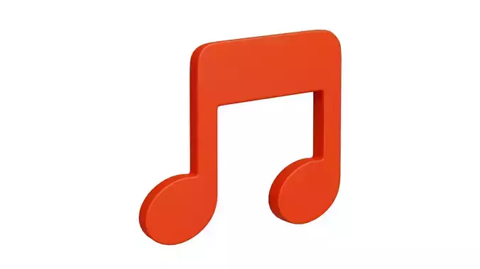 Music note 3D model