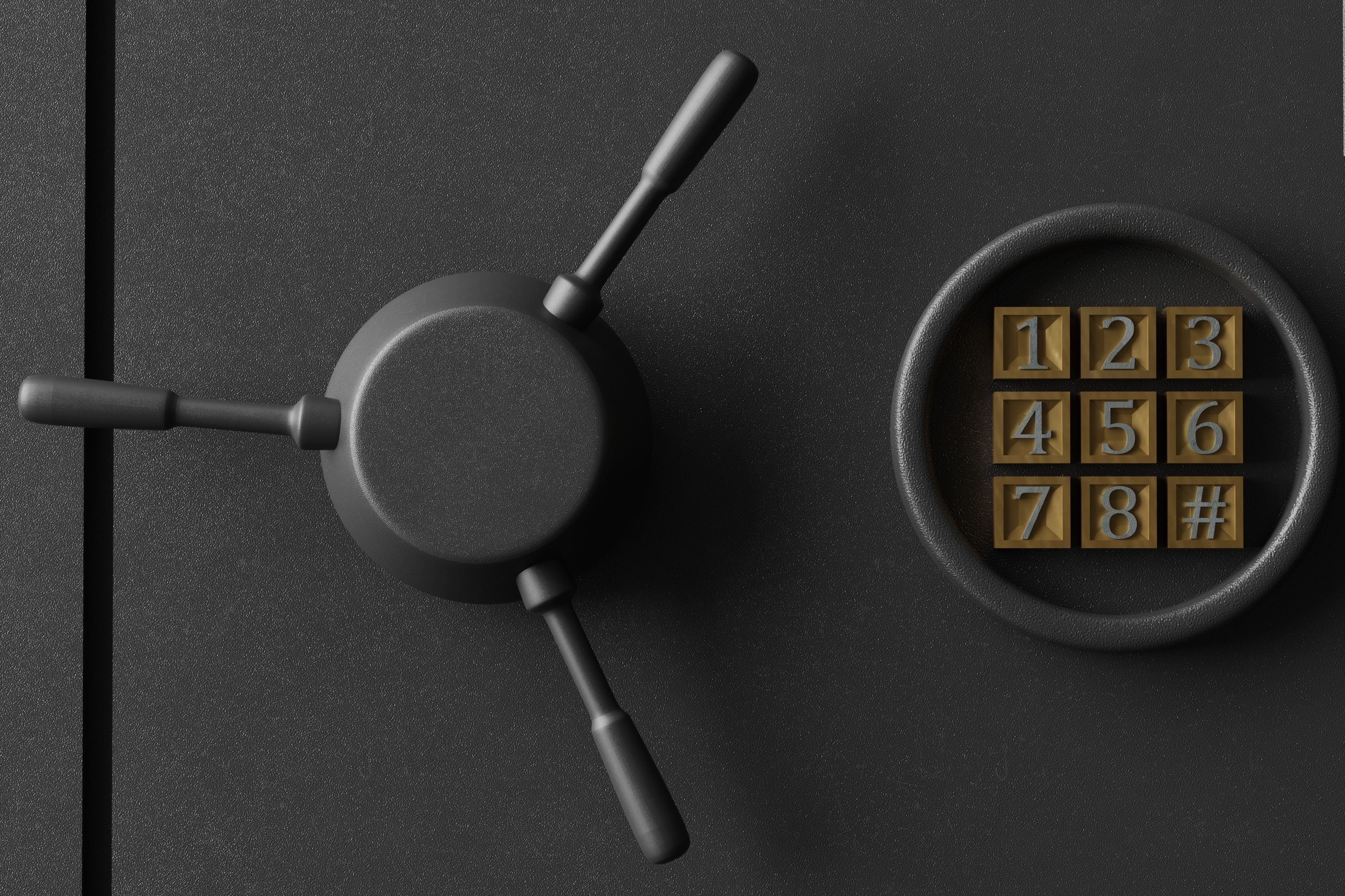 Metal Safe  Low-poly 3D model_5