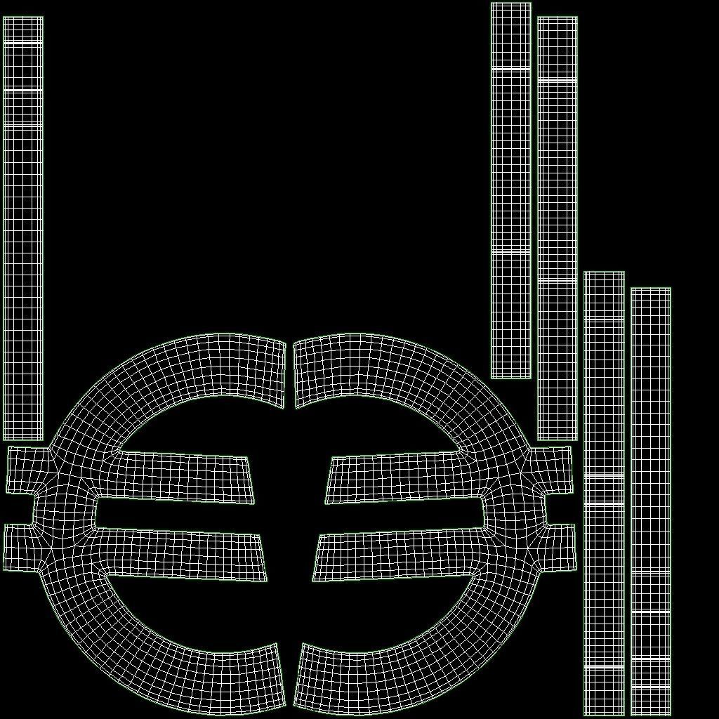 Euro symbol 3D model_11