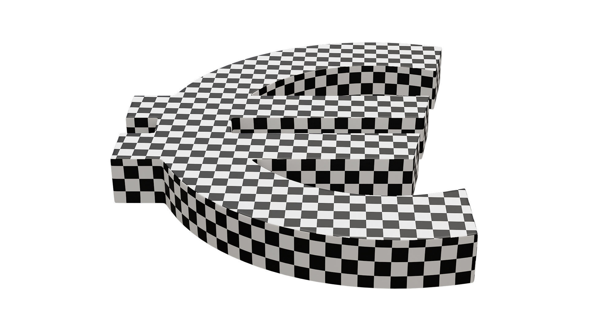 Euro symbol 3D model_8