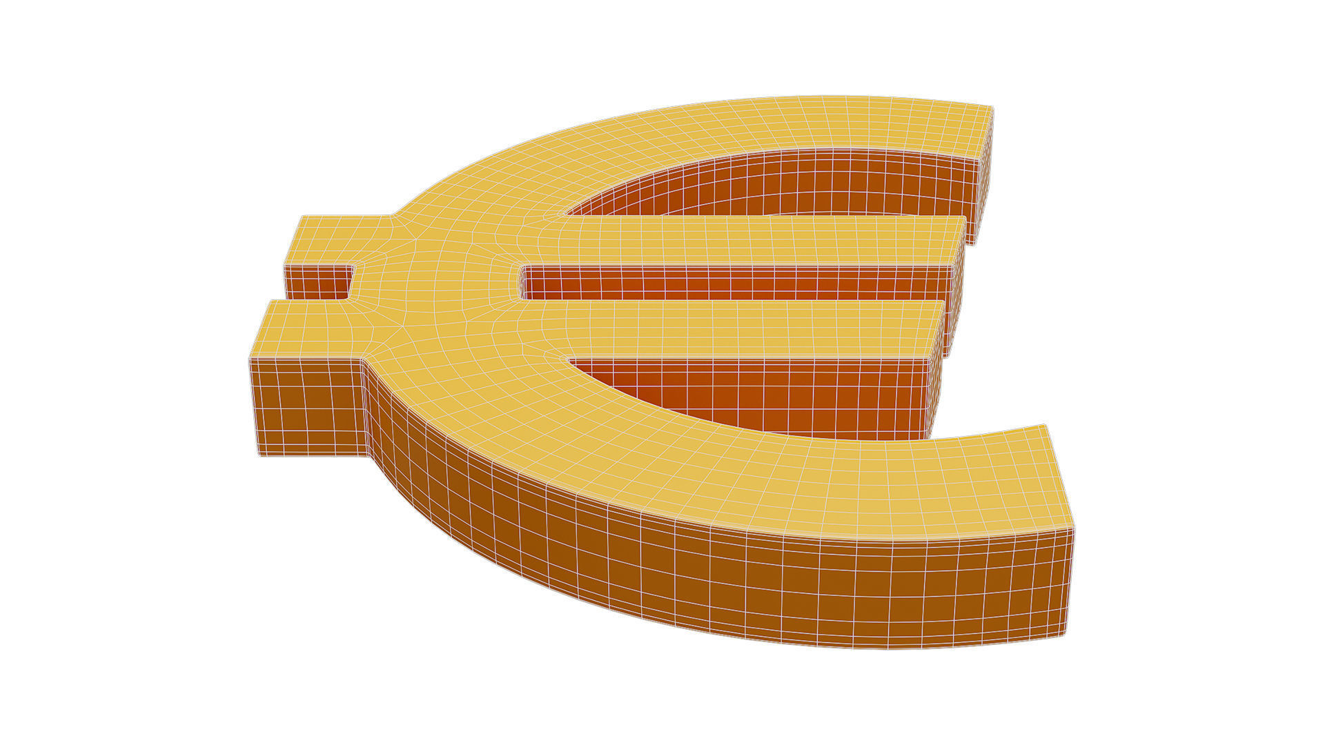 Euro symbol 3D model_7