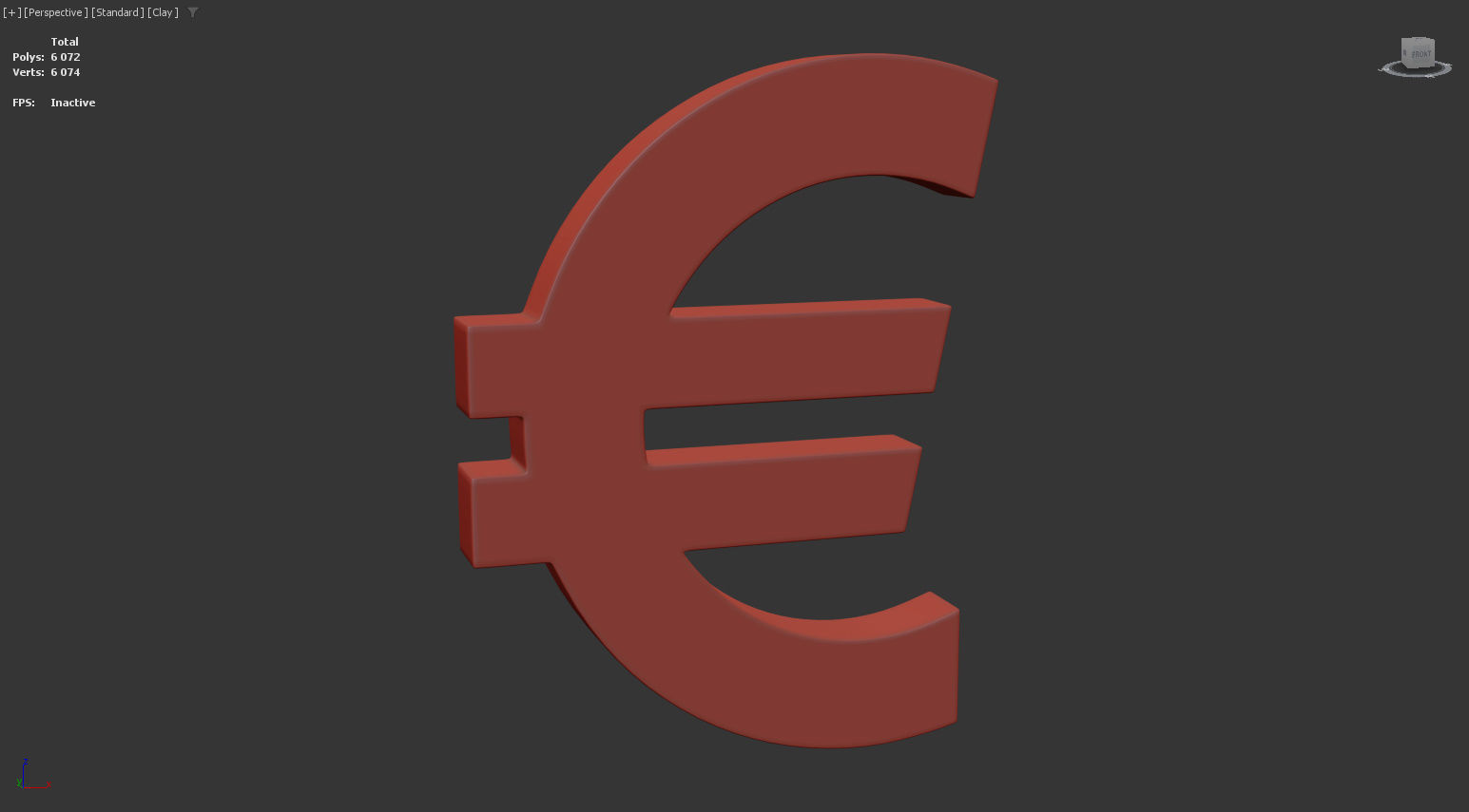 Euro symbol 3D model_10