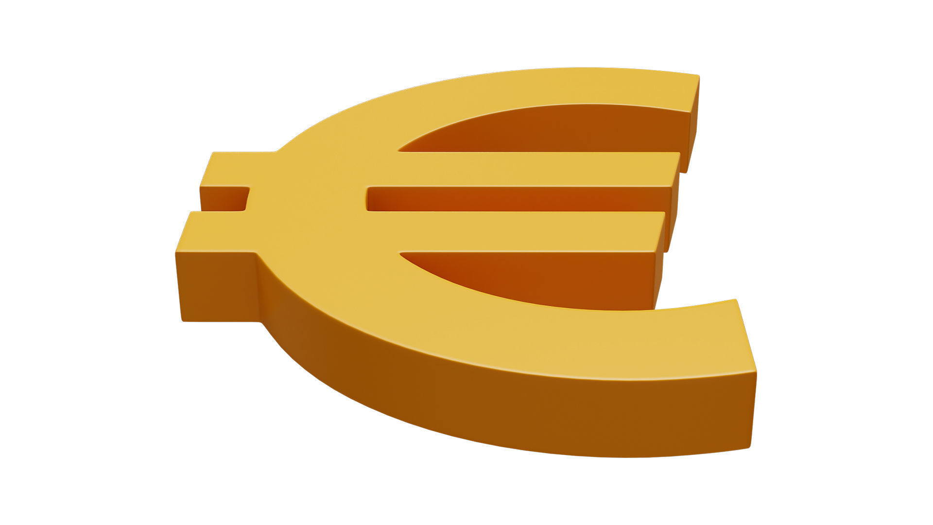 Euro symbol 3D model_6