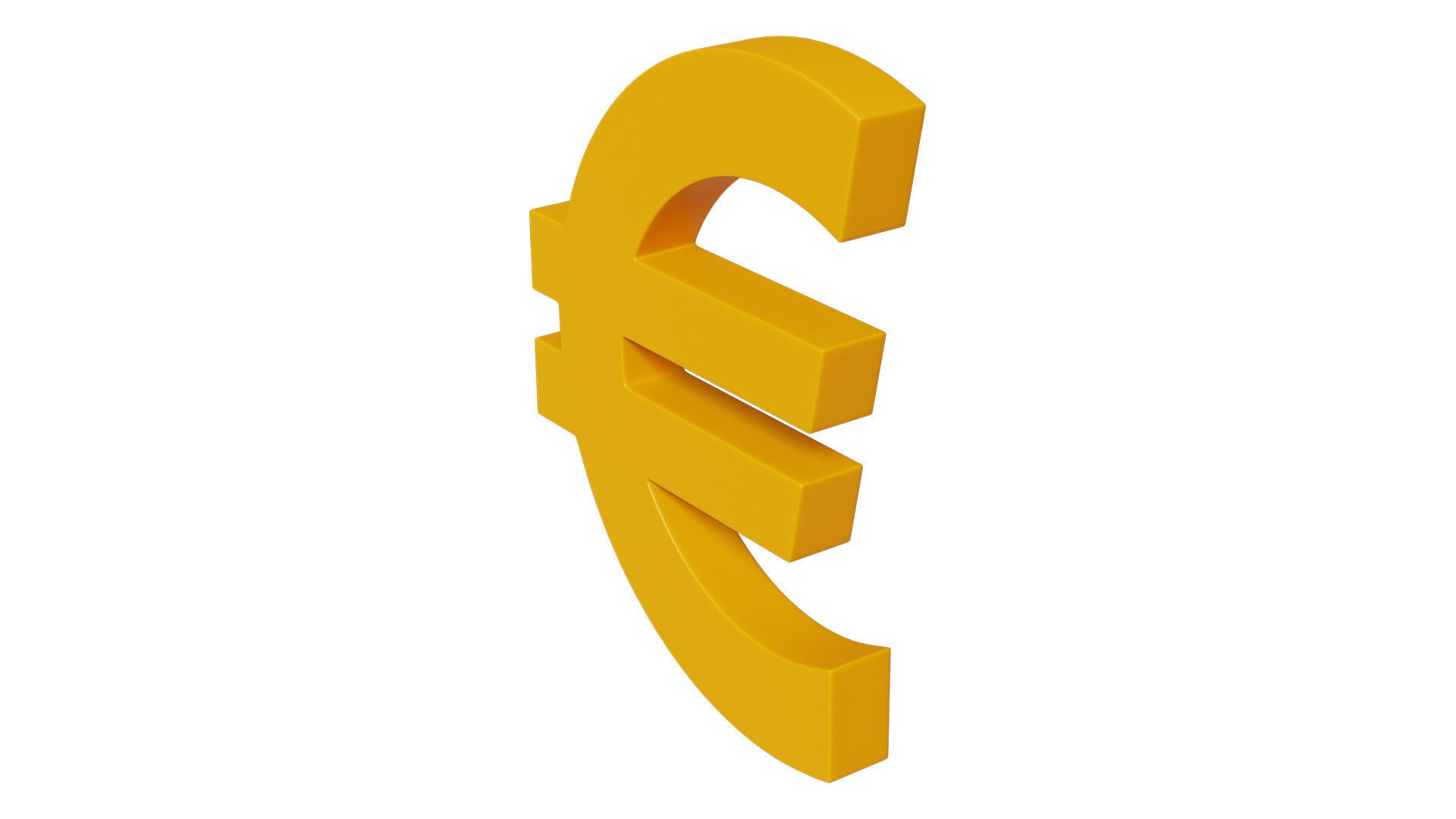Euro symbol 3D model_3