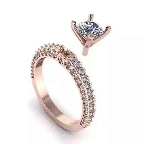 Diamonds ring 3D print model