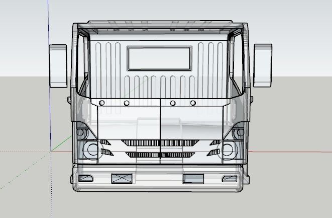 RC TRUCK KABIN ISUZU GIGA NMR 3D print model_2