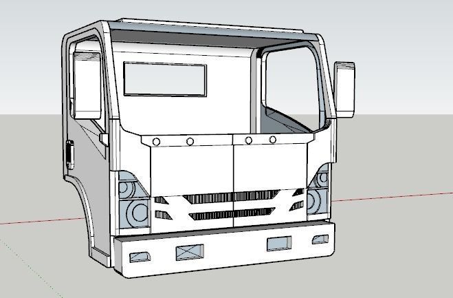 RC TRUCK KABIN ISUZU GIGA NMR 3D print model_3
